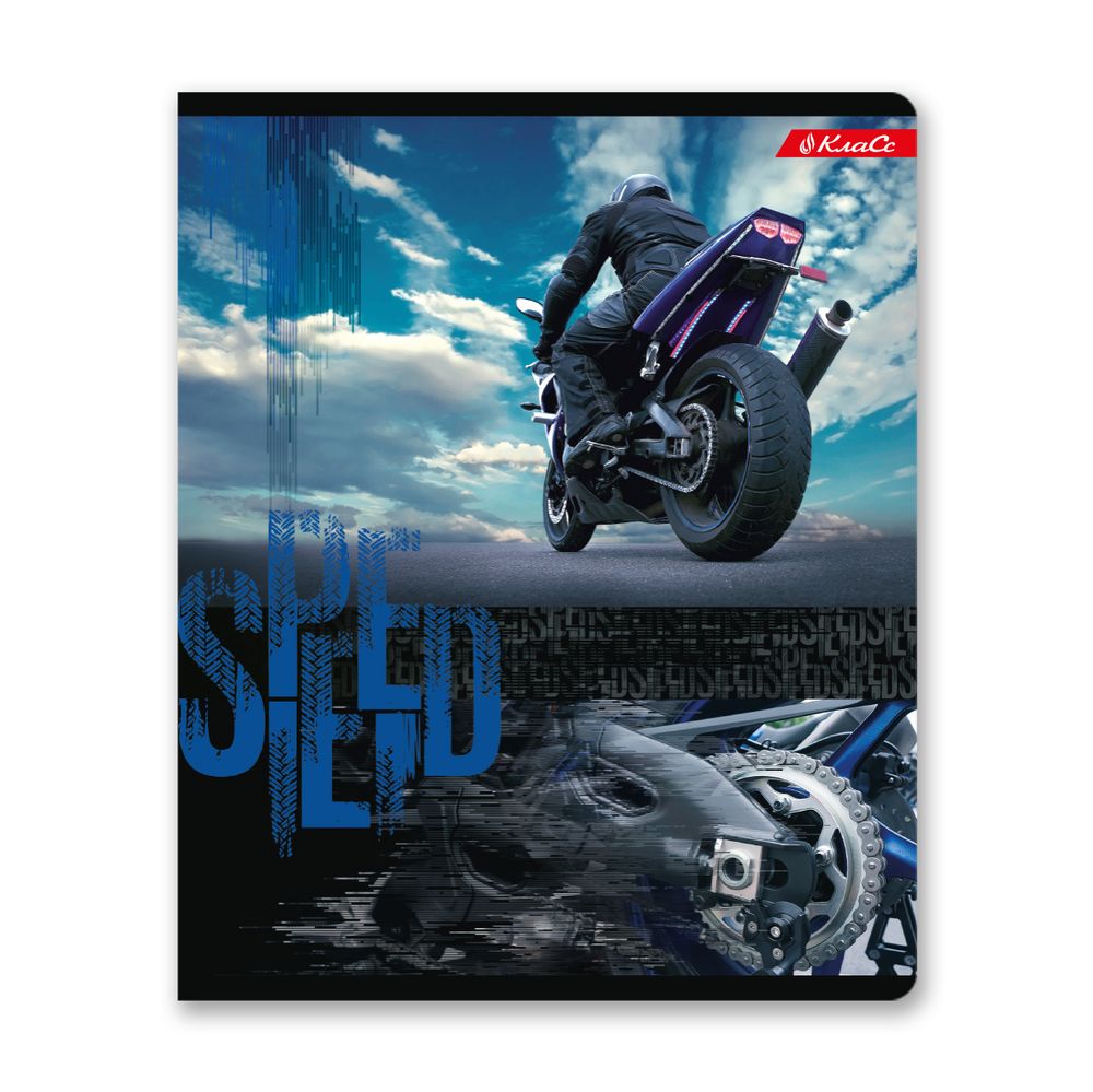 Тетрадь ученическая общая, выборочный лак, A5+ 48 л. на скобе, белизна 100%, 10 шт, клетка, 000325 Скорость, Светоч 48ТСК5_4_3_1