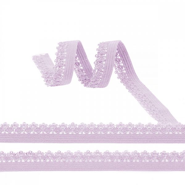 Резинка бельевая (ажурная) 12.0 мм / 1000 метров, RB01 нежная сирень F165