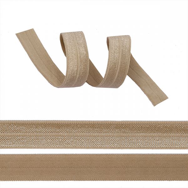 Резинка бельевая (окантовочная) блестящая 15.0 мм / 1000 метров, какао F294