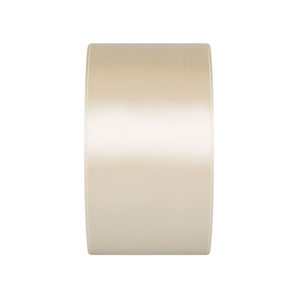 Лента атласная 1-сторонняя 50.0 мм / 33±2 метра, 075 кремовый, Gamma