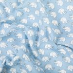 Ткань для пэчворка Peppy Молочные сны фланель, отрез 100х110 см, 175 г/м², МС-22 голубой, Peppy