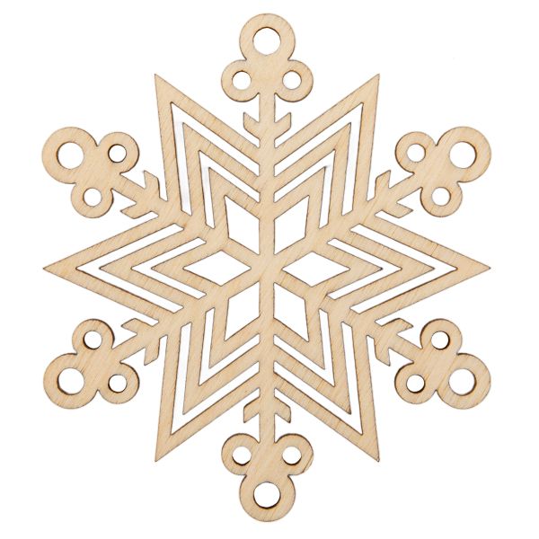 Подвеска Снежинка фанера ⌀7 смх0.3 см, 06, Mr.Carving КЛ-11