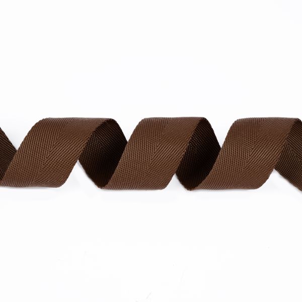 Стропа (ременная лента) 35 мм / 25 метров, толщ. 1.13 мм, [14.4 г/пог.м], 100% п/а, рис. 9358, коричневый, Gamma С3765Г17