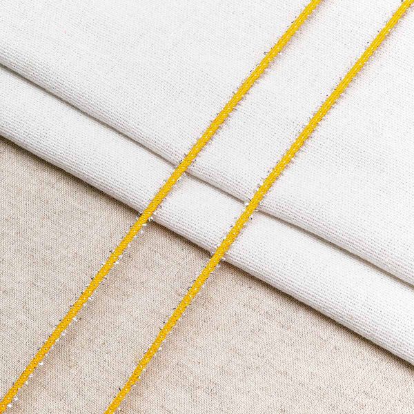 Шнур отделочный плетеный ⌀6.0 мм / 30 метров, желтый, С887Г7