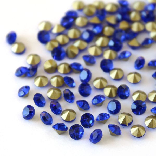 Стразы конусовидные риволи 3,8мм, ss16, 144 штук (стекло) (206)