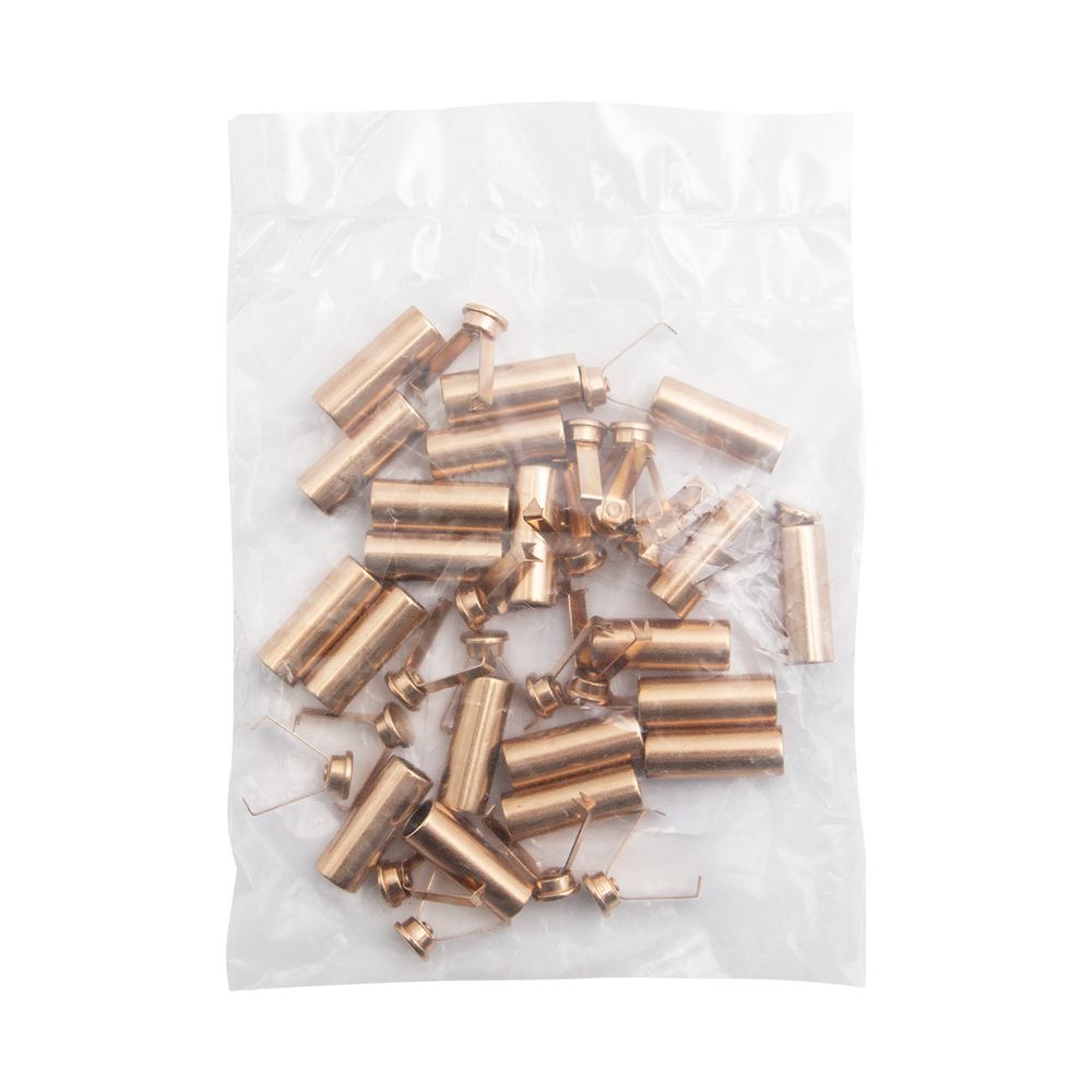 Наконечник для шнура металл 20,7х7 мм, металл, золото, 6660-0073, 20 шт