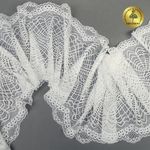Кружево бельевое эластичное 190 мм / 3 м, 6389, цв.004 белый, Kruzhevo