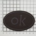 Термоаппликация овал OK 92х60мм (Gray2 (серый2)), 2 шт, LA560