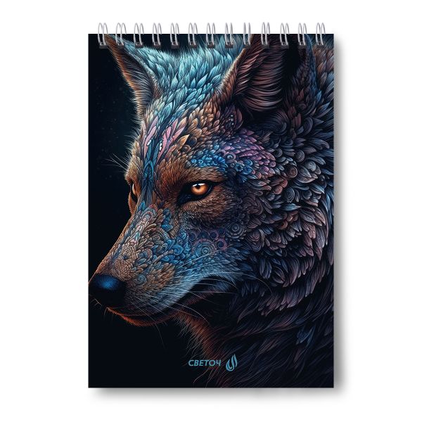 Блокнот на гребне, выборочный лак, A5 80 л., 4 шт, клетка, Взгляд 01240, Светоч Б127