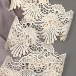 Кружево гипюр (плетёное) 85 мм / 27.4 м, диз. 843, цв.03 бежевый, Kruzhevo