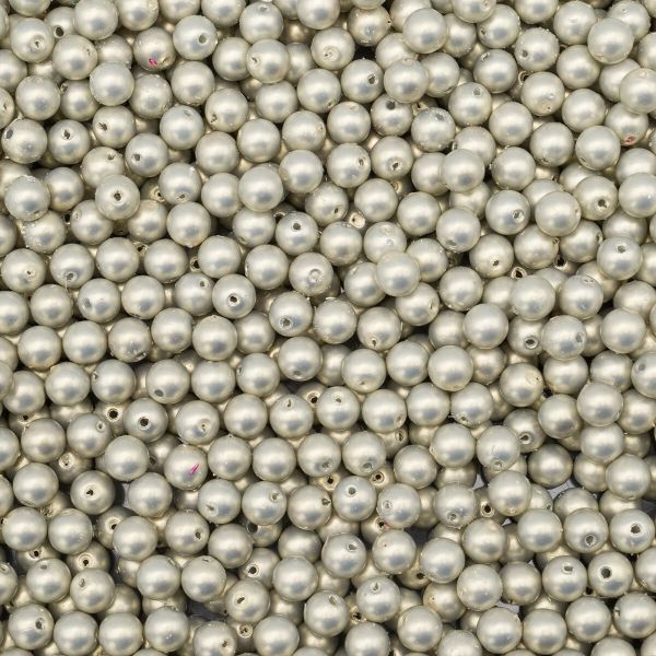 Бусины пластик под жемчуг ⌀8 мм, 500 г, с покрытием АВ, 37 серебро, 7734295