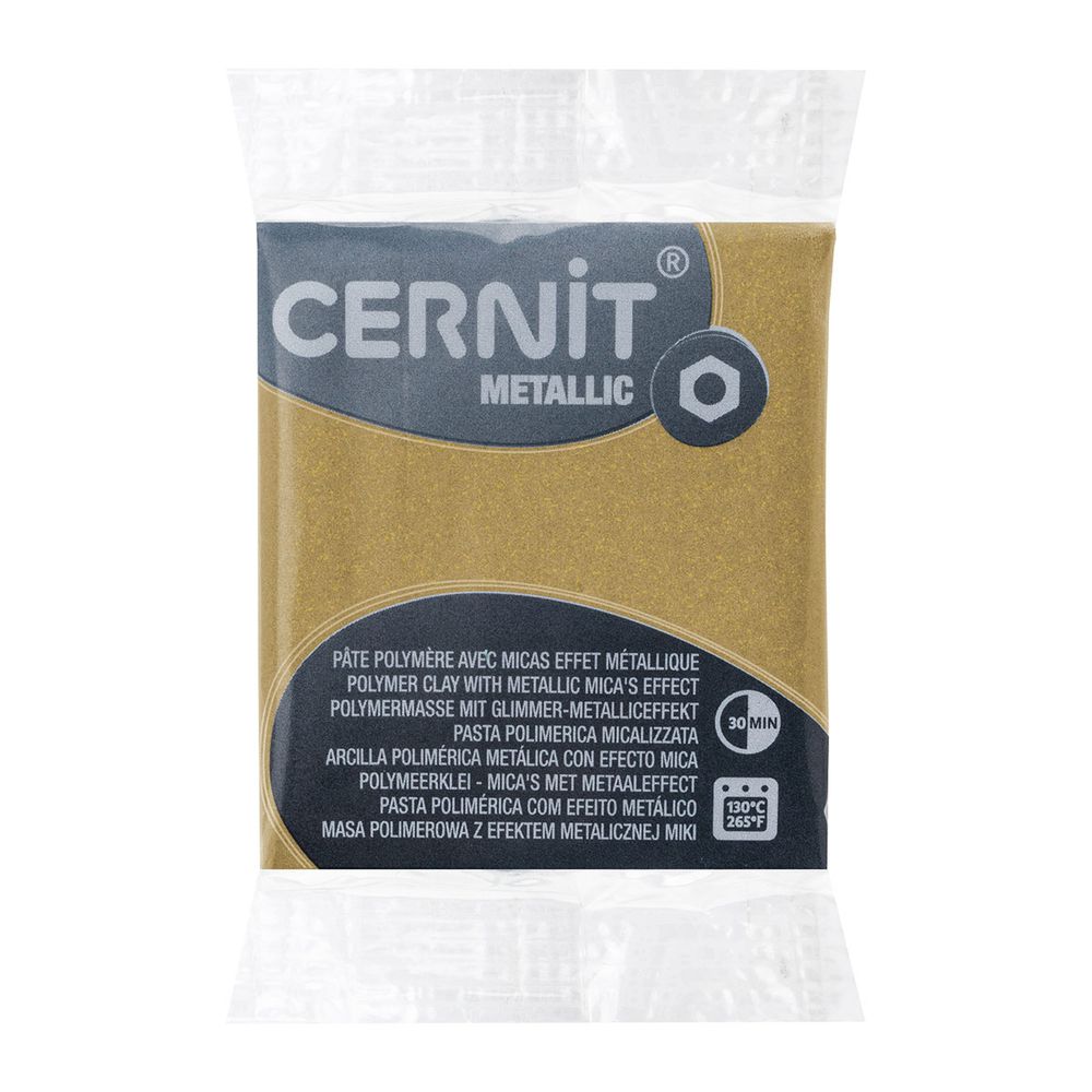 Полимерная глина запекаемая Cernit Metallic, 56 г, 055 античное золото