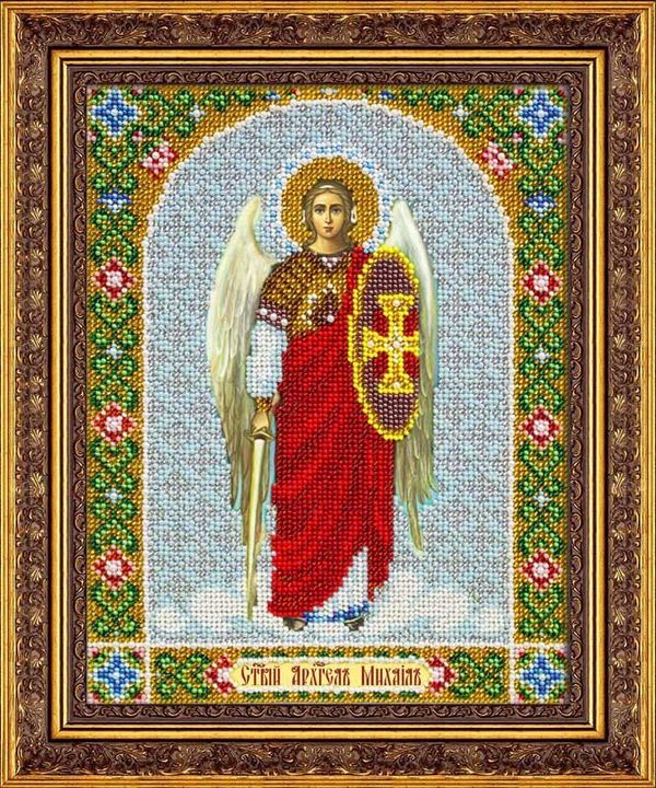 Набор для вышивания бисером Паутинка, Св. Арх. Михаил 25х20 см
