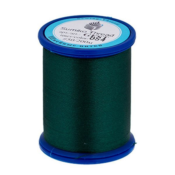 Нитки вышивальные SumikoThread 200 м, (219 ярд), 054 т.зеленый
