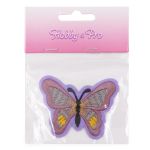 Термоаппликация Бабочка, 5.4х7см, Hobby&Pro (фиолетовый)