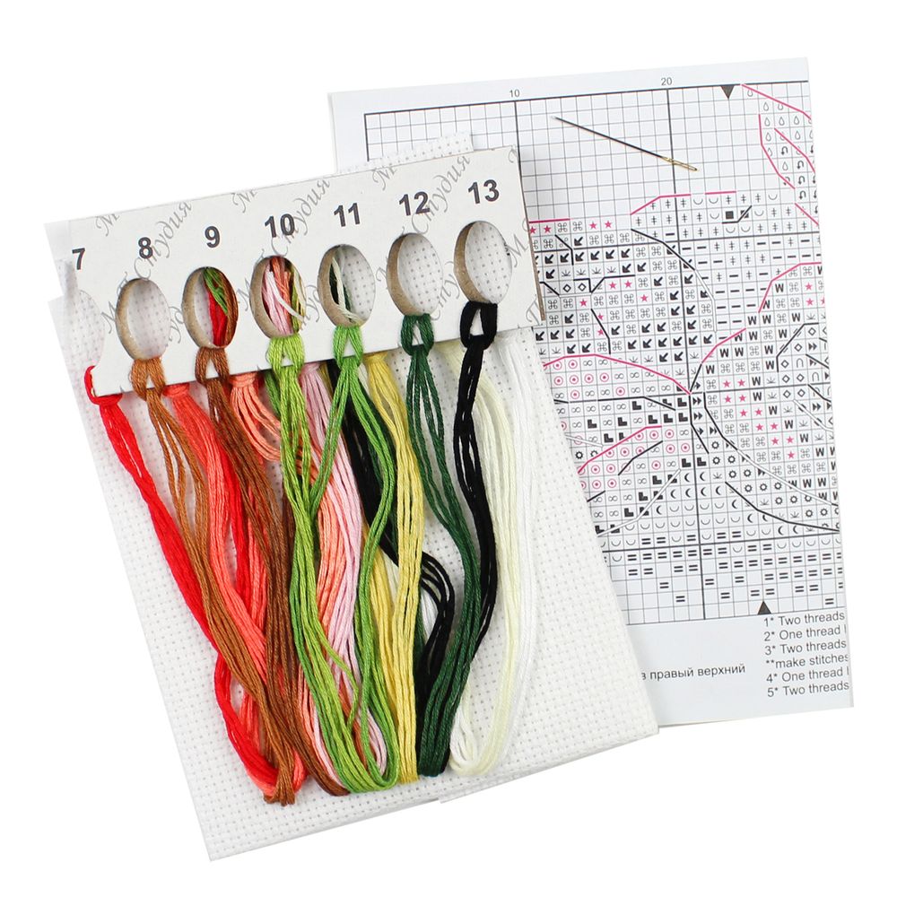 Набор для вышивания нитками МП Студия (Жар-птица), Южный персик, 6х9 см