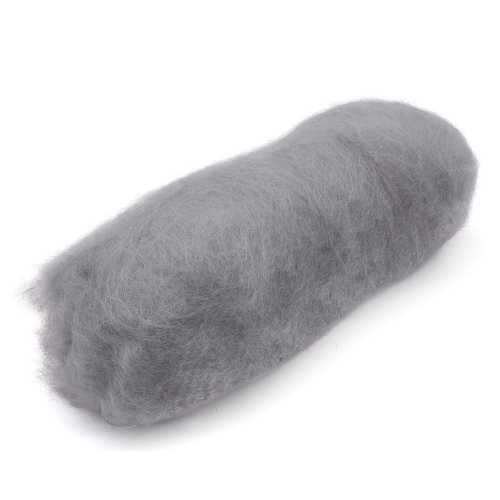 Шерсть для валяния Камтекс Кардочес п/тонкая 1х100 г (27-29 мкр), 168 св.серый, 558467-28