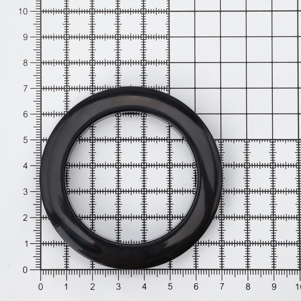 Люверс шторный ⌀50 мм, с многоур. замком пластик, 24 черный, 10 шт