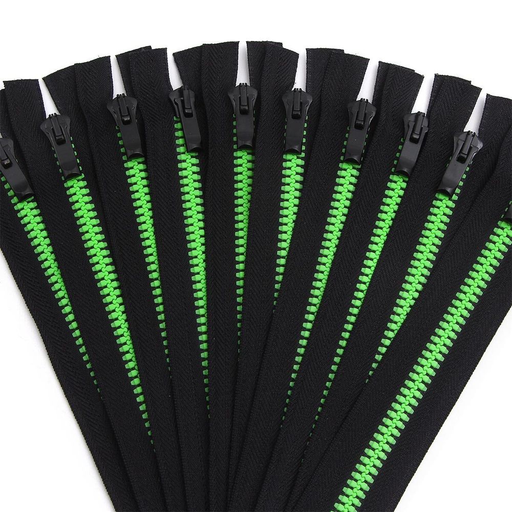 Молния трактор Arta Т6 (6 мм) 1 зам., н/раз., 18 см, Neon, цв. 077 черный / 049 яр.салатовый, уп.10 шт