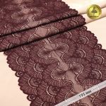 Кружево бельевое эластичное 195 мм / 3 м, 8034 цв.L076 сливовое вино, Kruzhevo