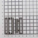 Пряжка-застежка 40 мм (внешн. 45х31 мм), 4 шт, т.серебро, BIG