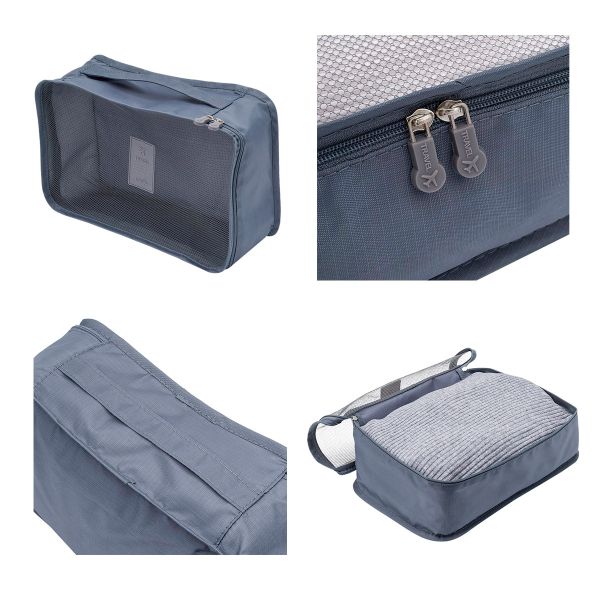 Органайзер дорожный для чемодана 7 предметов (серый)