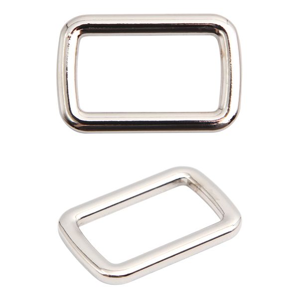 Рамка прямоугольная металл 25 мм /33х21 мм/ никель, ГУ12749, 4 шт