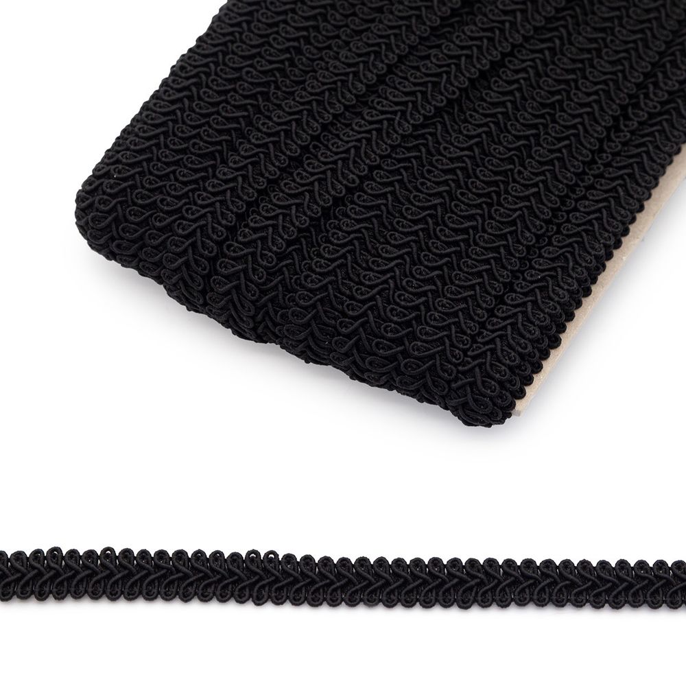 Тесьма отделочная Шанель 13 мм, 25 м, SR034 черный