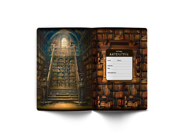 Тетрадь со справочным материалом Эволюция, глянцевая ламинация, A5+ 48 л. на скобе 65 г/м², белизна 100%, 10 шт, линия, 00881 Литература, Светоч 48Т4