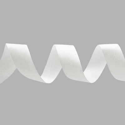 Лента декоративная ёлочка 40.0 мм / 20±1 метров, 01 белый