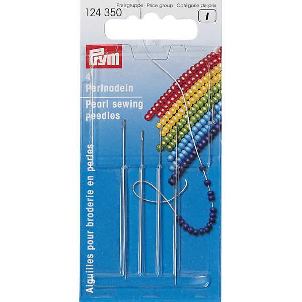 Иглы для бисера ассорти, 4 шт, Prym 124350