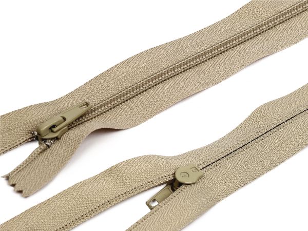 Молния спираль (витая) (цв.SBS) брючная Т4 (4 мм) 1 зам., н/раз., 20 см, автомат, S-235 бежевый, 100 шт