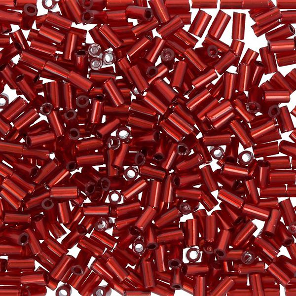 Бисер Toho Bugle 4 (3 мм), 25 г (5х5 г), 0025D гранатовый