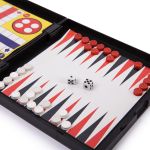 Игра настольная магнитная 5в1 Шашки, шахматы, лудо, змеи и лестницы, нарды, Delfbrick DLN-03