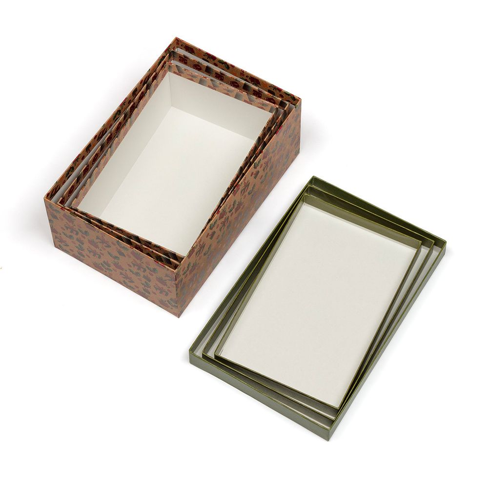 Набор подарочных крафт-коробок "3в1", 24.5х16х10 - 28.5х19х12 см, 01, Stilerra SBOX-RKN5-3