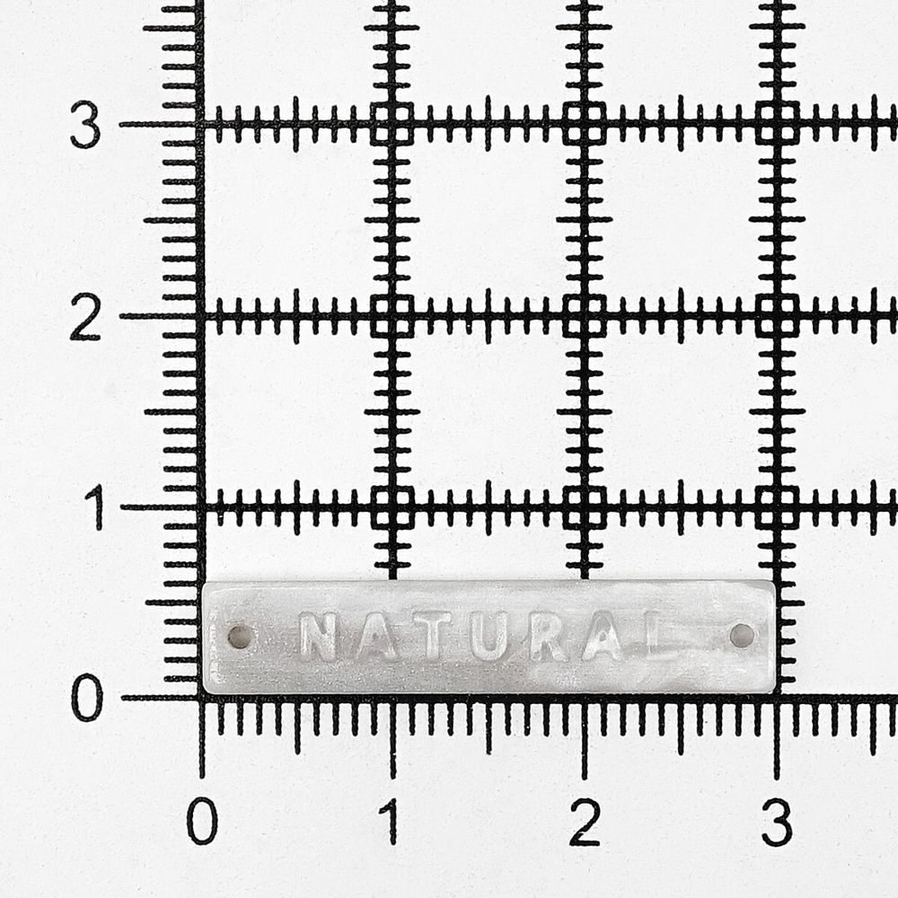 Украшение пришивное 30х6 мм, пластик, светло-серый, СВ_Т-21, 36 шт