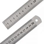 Линейка стальная 30 см, 0.5 мм, ПВХ чехол