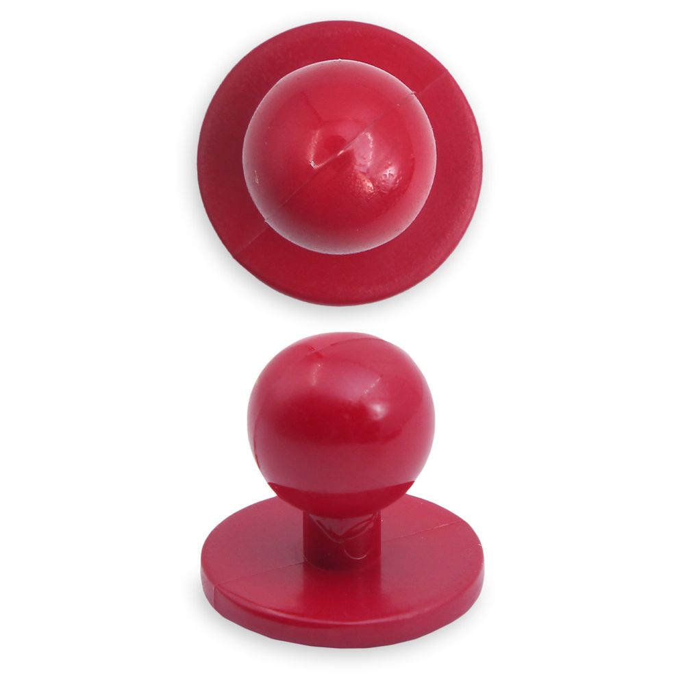 Пуговицы Пукли для поварских курток 12 шт, 10мм (d основания=18мм, h=16мм) (бордовый)