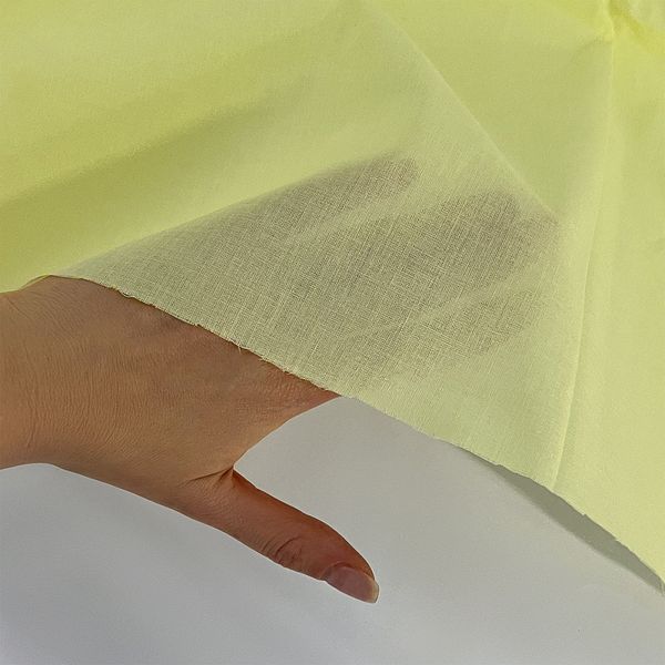 Батист 72 г/м², 150 см / 1 метр, TBY.Bt.15.1, цв.св.желтый