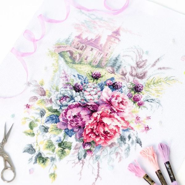 Набор для вышивания нитками Чудесная игла 101-210, Замок мечты, 27х38 см