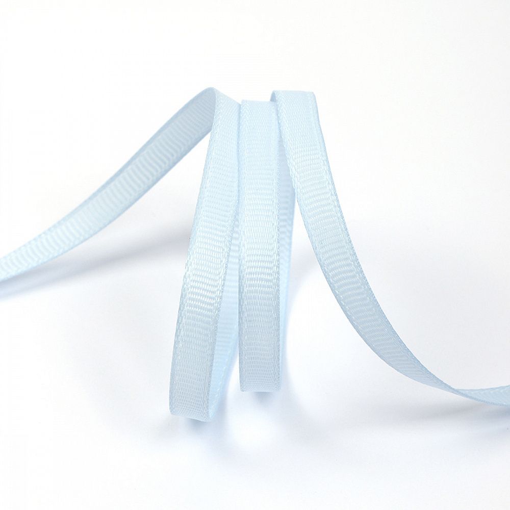 Лента репсовая (в рубчик) 6.0 мм, S351 голубой уп.27,4м