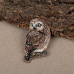 Набор для вышивания нитками Panna Живая картина JK-2273, Брошь. Совушка, 4х6 см