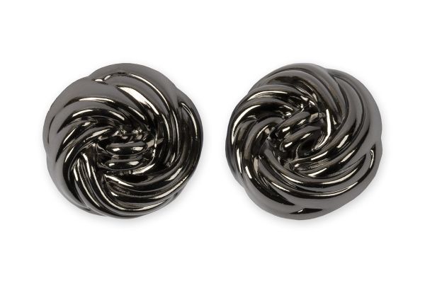 Пуговицы на ножке металл 25 мм, 6 шт, 06 черн.никель, Blitz MB 0243