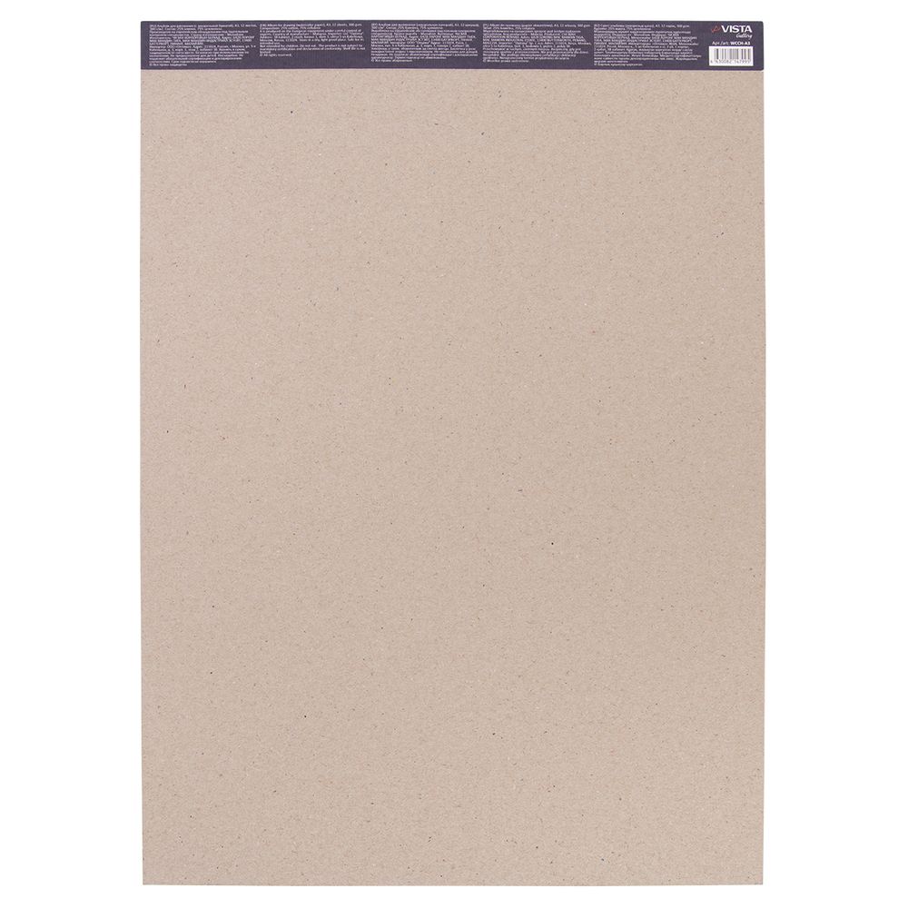 Альбом для акварели 300 г/м², A3 29.7х42 см, склейка с одной стороны 12 л, 25% хлопок, мелкозернистая, Vista-Artista WCCH-A3