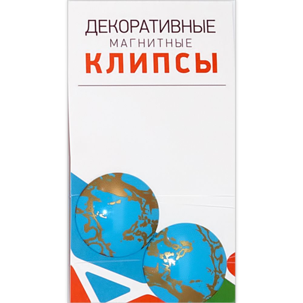 Подхваты шторные магнитные с рисунком ⌀35 мм, 2 шт, 23Ж4 голубой/золото, Gamma