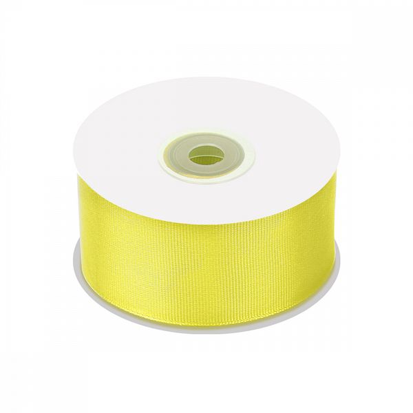 Лента репсовая (в рубчик) 50.0 мм / 22.8±1 метра, 640 желтый, Magic4Hobby