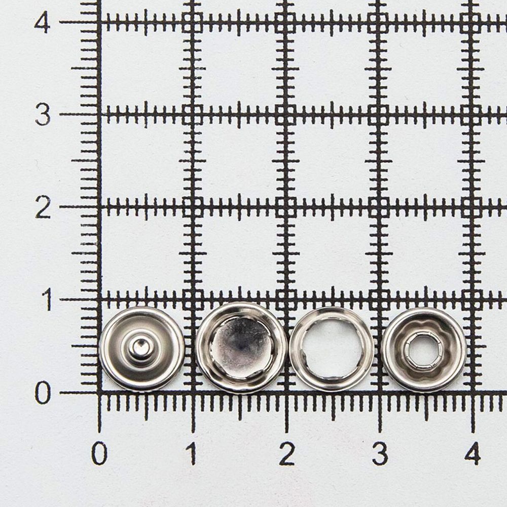 Кнопка рубашечная (джерси) закрытая ⌀9.5 мм, ≈144 шт, МЕТАЛЛ, никель, NEW STAR