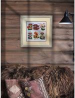 Набор для вышивания нитками Риолис, По грибы 25х25 см