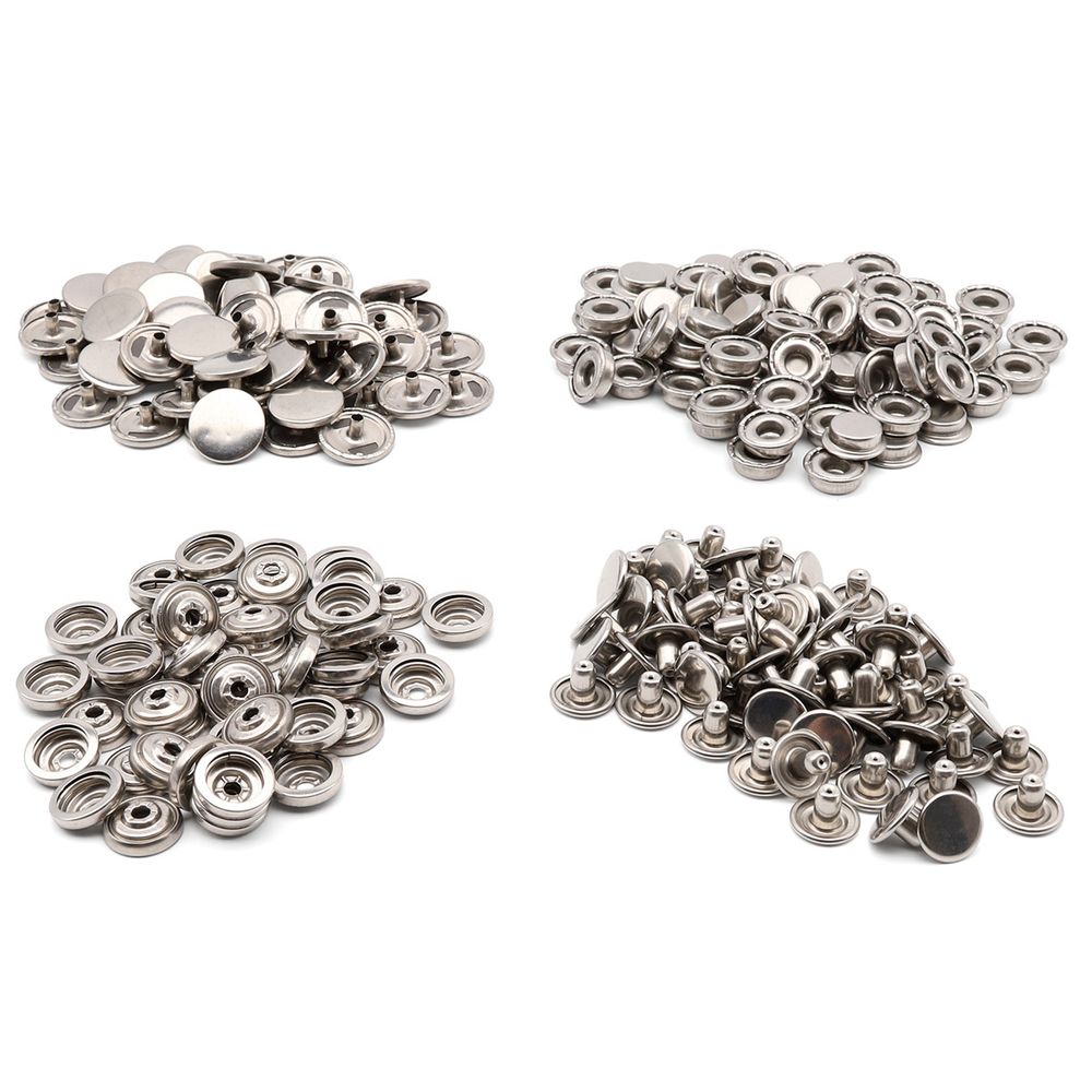 Кнопка Дельта (O-образная) ⌀15/15 мм, ≈720 шт, МЕТАЛЛ, никель, NEW STAR