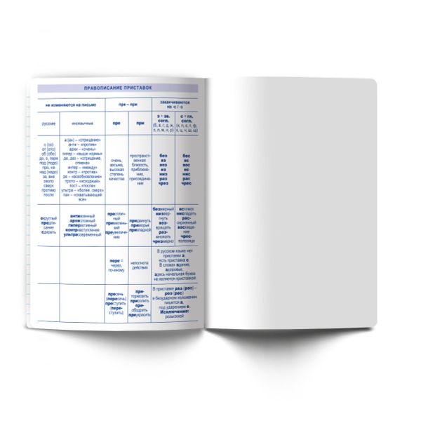 Тетрадь со справ.материал. Архивариус пластик.обл. 320мкм с тис.золот.фольгой. A5 48 л. на скобе 65 г/м², белизна 100% 10 шт линия, 01882 Архивариус Русский язык, Светоч Т291